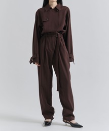 louren ローレンtrench collar jumpsuit