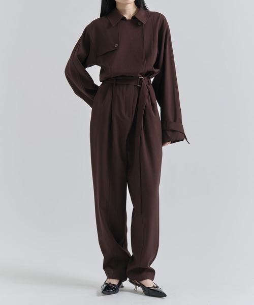 ZOZOTOWN限定》【Louren/ローレン】trench collar jumpsuit