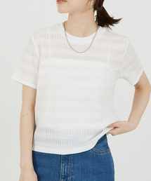 シャーリングボーダー半袖Tシャツ