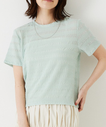 シャーリングボーダー半袖Tシャツ