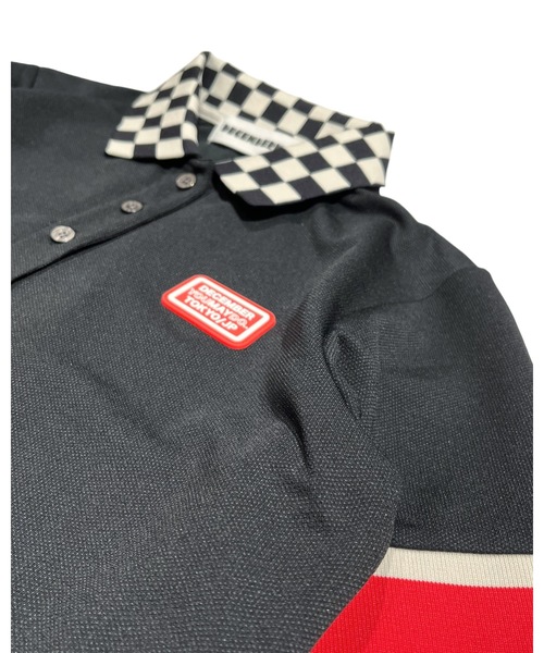DECEMBERMAY(ディセンバーメイ)の「Checkered polo(ポロシャツ・レディース・ネイビー/ブラック/ホワイト・MEDIUM/SMALL)」の6枚目の写真