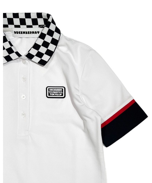 DECEMBERMAY(ディセンバーメイ)の「Checkered polo(ポロシャツ・レディース・ネイビー/ブラック/ホワイト・MEDIUM/SMALL)」の10枚目の写真