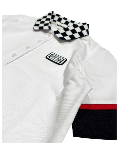 DECEMBERMAY(ディセンバーメイ)の「Checkered polo(ポロシャツ・レディース・ネイビー/ブラック/ホワイト・MEDIUM/SMALL)」の11枚目の写真