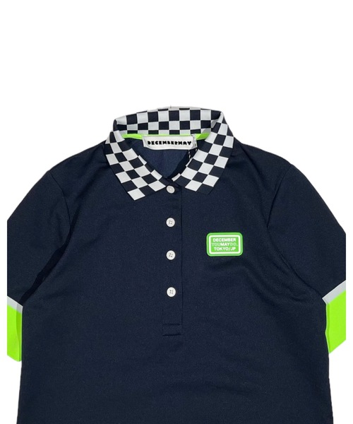 DECEMBERMAY(ディセンバーメイ)の「Checkered polo(ポロシャツ・レディース・ネイビー/ブラック/ホワイト・MEDIUM/SMALL)」の14枚目の写真