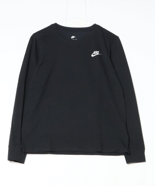 NIKE（ナイキ）の「NIKE/ナイキ W NSW CLUB LS TEE/クラブ ロングスリーブ Tシャツ（Tシャツ/カットソー・レディース・ホワイト/ブラック・S/M/L/XL）」の8枚目の写真