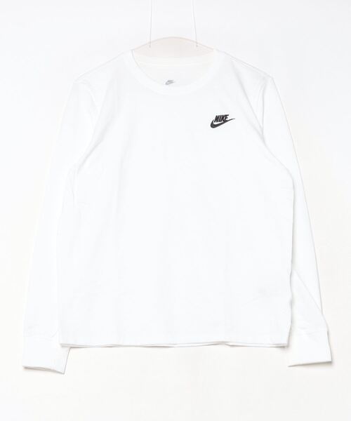 NIKE（ナイキ）の「NIKE/ナイキ W NSW CLUB LS TEE/クラブ ロングスリーブ Tシャツ（Tシャツ/カットソー・レディース・ホワイト/ブラック・S/M/L/XL）」の13枚目の写真