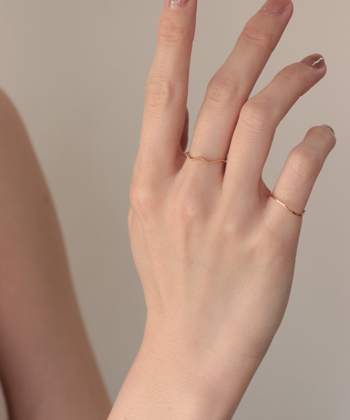 K10 layer ring 波ミル（リング）｜NOIR DE POUPEE（ノワールドプーペ