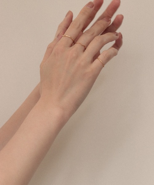 K10 layer ring 波ミル（リング）｜NOIR DE POUPEE（ノワールドプーペ