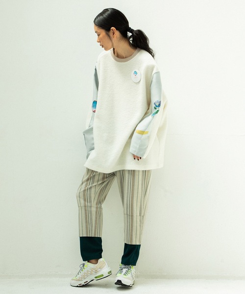 STOF（ストフ）の「FLAGMENTS MIX PULLOVER（ニット/セーター・メンズ・ブラック/ホワイト・FREE）」の8枚目の写真