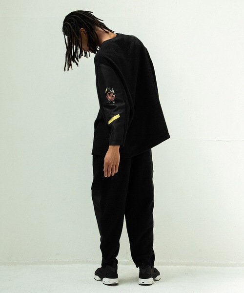 STOF（ストフ）の「FLAGMENTS MIX PULLOVER（ニット/セーター・メンズ・ブラック/ホワイト・FREE）」の6枚目の写真