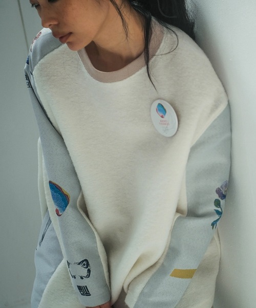 STOF（ストフ）の「FLAGMENTS MIX PULLOVER（ニット/セーター・メンズ・ブラック/ホワイト・FREE）」の10枚目の写真