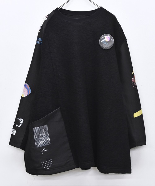 STOF（ストフ）の「FLAGMENTS MIX PULLOVER（ニット/セーター・メンズ・ブラック/ホワイト・FREE）」の13枚目の写真