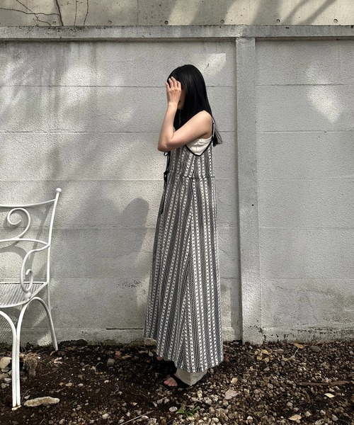 AS KNOW AS plus(アズノゥアズプラス)の「●アソートデザイン リボンキャミワンピース(ワンピース・レディース・ホワイト×ブラック/アイボリー系/ブラック系/ネイビー系/ブルー系・FREE)」の17枚目の写真