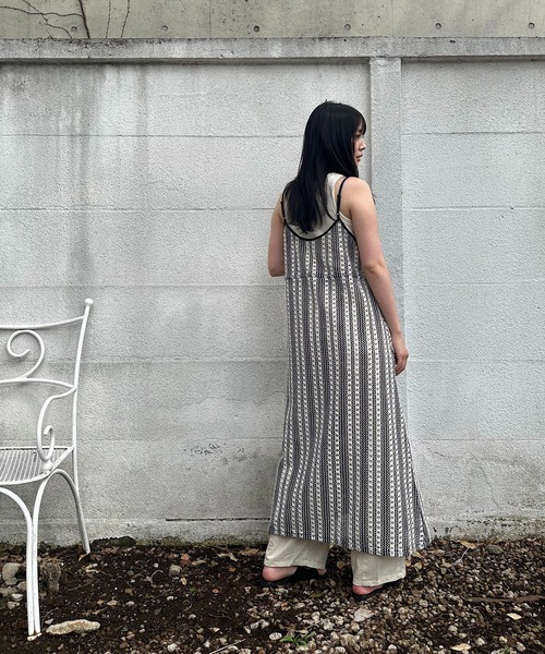 AS KNOW AS plus(アズノゥアズプラス)の「●アソートデザイン リボンキャミワンピース(ワンピース・レディース・ホワイト×ブラック/アイボリー系/ブラック系/ネイビー系/ブルー系・FREE)」の18枚目の写真