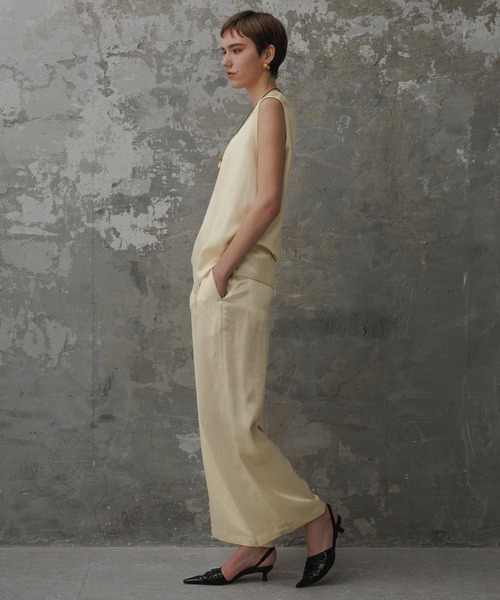 ADAM ET ROPE'(アダムエロペ)の「【EMOELLE】イージーサテンスラックス(スラックス・レディース・ブラック/キナリ・36/38)」の21枚目の写真