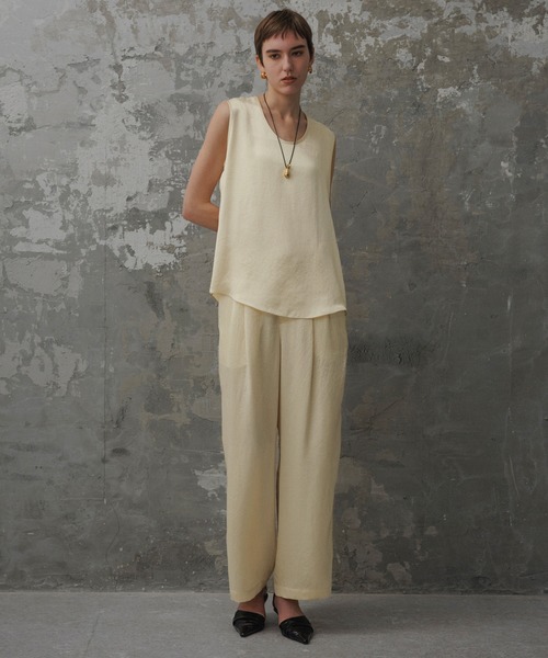 ADAM ET ROPE'(アダムエロペ)の「【EMOELLE】イージーサテンスラックス(スラックス・レディース・ブラック/キナリ・36/38)」の22枚目の写真