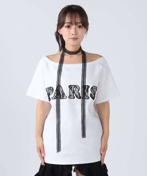 CECIL McBEE - coco 中古 セシルマクビー CECIL McBEE レディース 半袖シャツ 2 白  ホワイト モックネックカットソー CECIL McBEE（セシルマクビー）の「CECIL McBEE（セシルマクビー