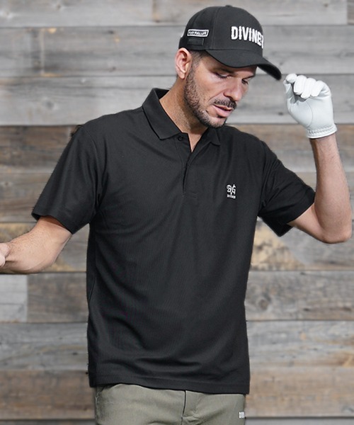 DIVINER GOLF】DVGワンポイントポロシャツ メンズ 半袖ポロ 襟付き