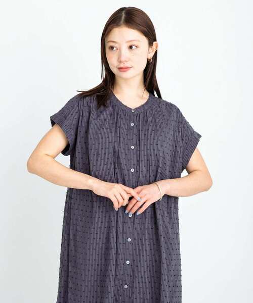 てるときあSonny Labelコットンストライプドビーギャザーワンピース てるときあ様専用Sonny Labelコットンストライプドビーギャザー