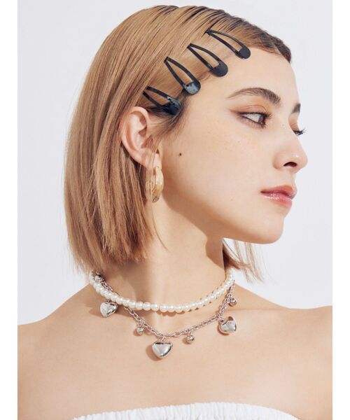 EVRIS（エヴリス）の「SHELL HEART 2連ネックレス（ネックレス・レディース・シルバー/ゴールド・FREE）」の7枚目の写真