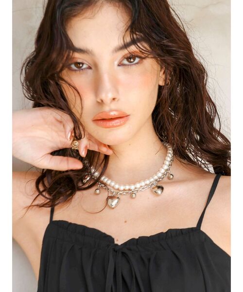 EVRIS（エヴリス）の「SHELL HEART 2連ネックレス（ネックレス・レディース・シルバー/ゴールド・FREE）」の12枚目の写真