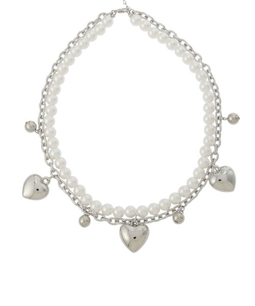 EVRIS（エヴリス）の「SHELL HEART 2連ネックレス（ネックレス・レディース・シルバー/ゴールド・FREE）」の15枚目の写真