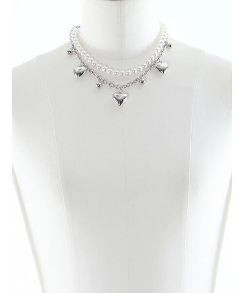 EVRIS（エヴリス）の「SHELL HEART 2連ネックレス（ネックレス・レディース・シルバー/ゴールド・FREE）」の18枚目の写真