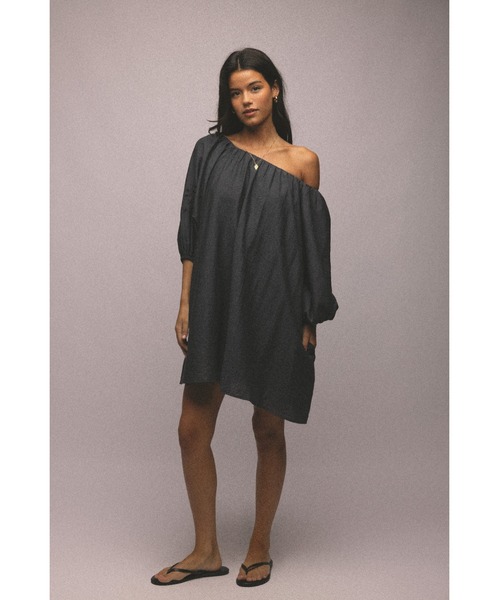 ALEXIA STAM スモッキングワンピース ALEXIA STAM ワンピース Satin Long Dress /サテンワンピース