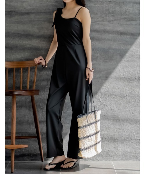 Re:EDIT（リエディ）の「ペーパーラインデザイントートバッグ（かごバッグ・レディース・キャメル/ブラック・FREE）」の4枚目の写真