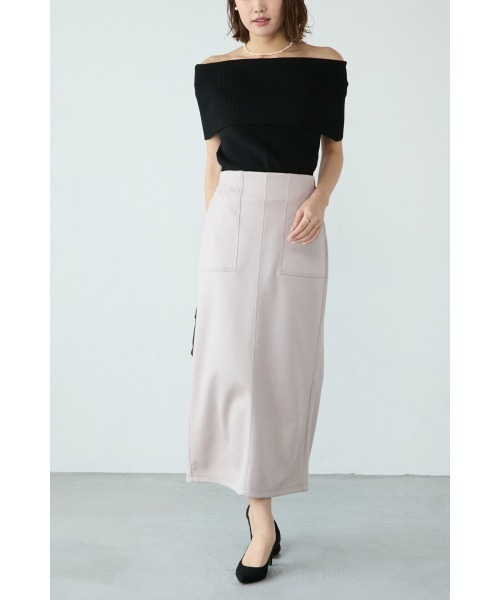 M.deux（エムドゥ）の「ワイドオフショルサマーニット（ニット/セーター・レディース・ブラック/グレイッシュベージュ/オフホワイト/その他1・MEDIUM）」の11枚目の写真