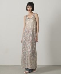 AIC.（エーアイシー）の「ラメプリントムラ染めロングワンピース（ワンピース）」