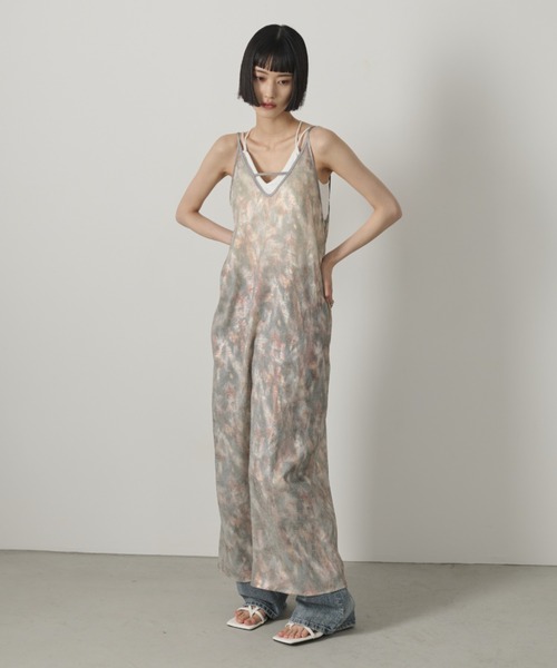 AIC.（エーアイシー）の「ラメプリントムラ染めロングワンピース（ワンピース・レディース・キナリ/ブルー・FREE）」の4枚目の写真