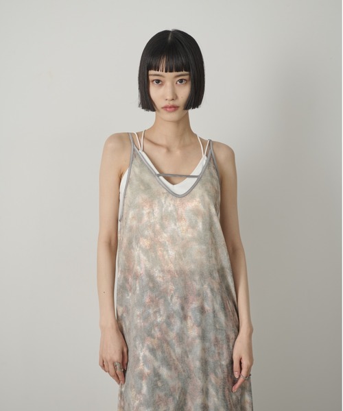 AIC.（エーアイシー）の「ラメプリントムラ染めロングワンピース（ワンピース・レディース・キナリ/ブルー・FREE）」の11枚目の写真