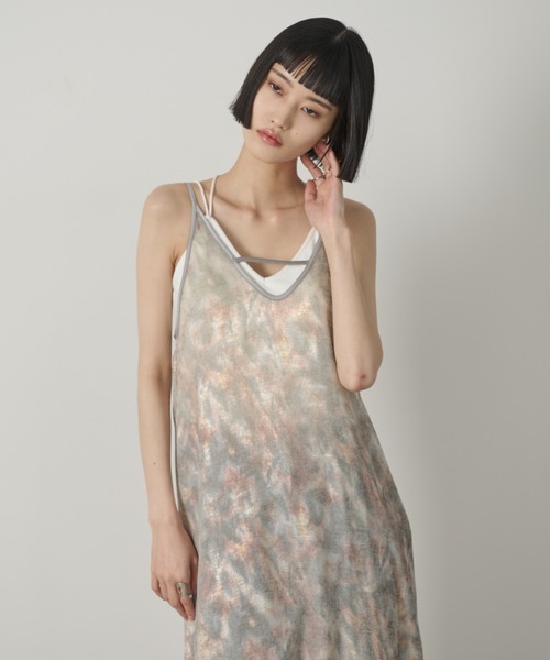 AIC.（エーアイシー）の「ラメプリントムラ染めロングワンピース（ワンピース・レディース・キナリ/ブルー・FREE）」の12枚目の写真