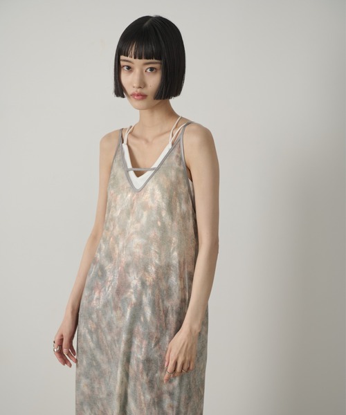 AIC.（エーアイシー）の「ラメプリントムラ染めロングワンピース（ワンピース・レディース・キナリ/ブルー・FREE）」の15枚目の写真
