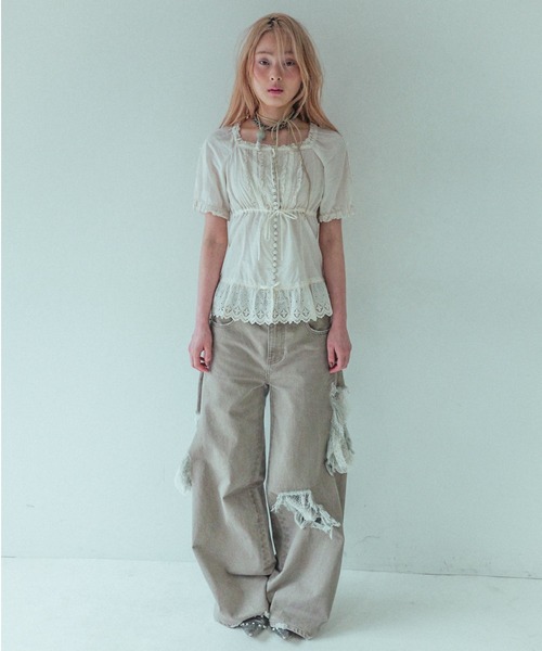 HIDDEN LACE CLASH DENIM / レースクラッシュデニム（デニム