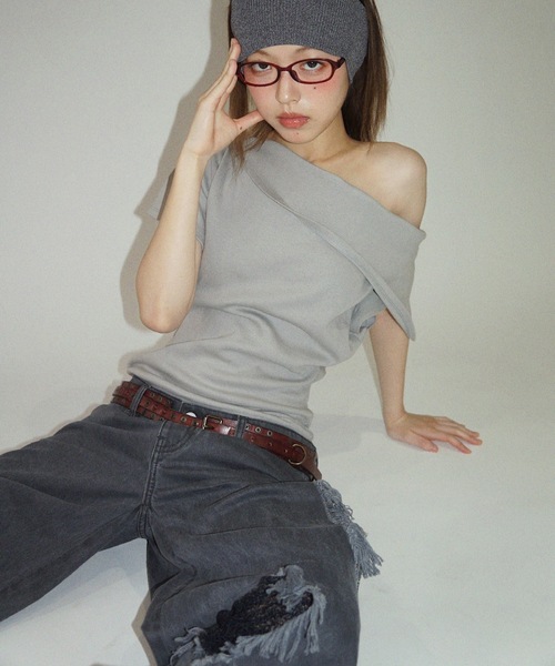 igi（イジ）の「HIDDEN LACE CLASH DENIM / レースクラッシュデニム