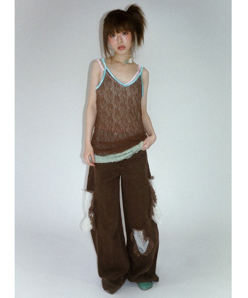 セール】HIDDEN LACE CLASH DENIM / レースクラッシュデニム（デニム