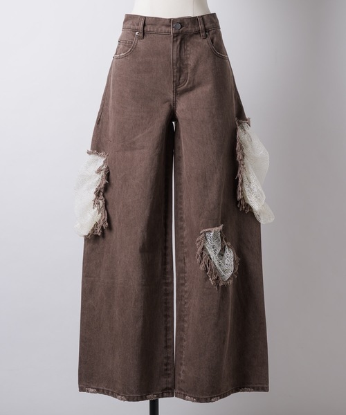 HIDDEN LACE CLASH DENIM / レースクラッシュデニム（デニム