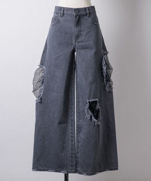 igi レースクラッシュデニム デニム igi ジーンズ デニム デニムパンツ HIDDEN LACE CLASH DENIM