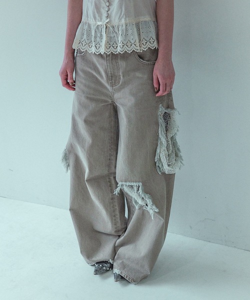 igi レースクラッシュデニム デニム igi ジーンズ デニム デニムパンツ HIDDEN LACE CLASH DENIM