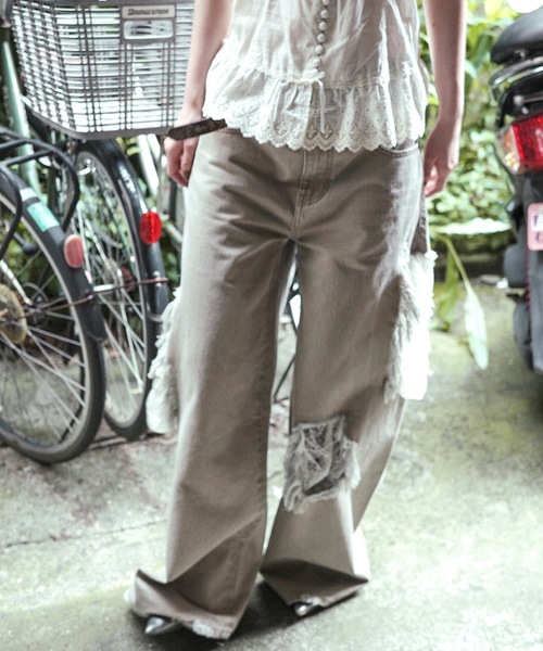 igi レースクラッシュデニム デニム igi ジーンズ デニム デニムパンツ HIDDEN LACE CLASH DENIM