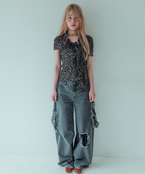 HIDDEN LACE CLASH DENIM / レースクラッシュデニム（デニム