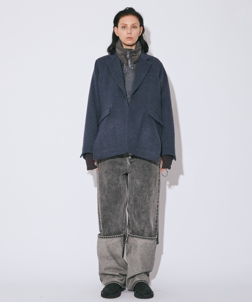 beautiful people(ビューティフルピープル)の「double-end lightpile double cloth JKcoat(その他アウター・レディース・ブラック/ブルーグレー・36/38/40)」の16枚目の写真