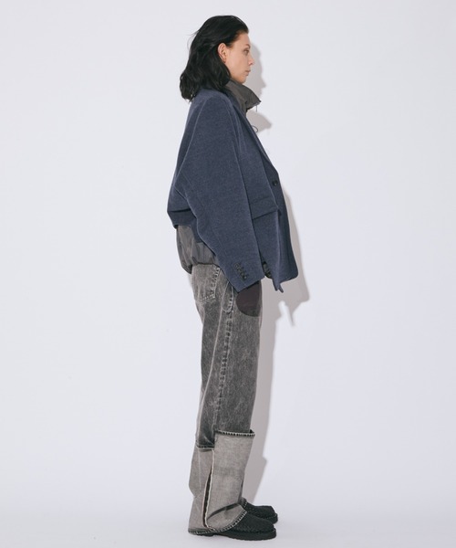 beautiful people(ビューティフルピープル)の「double-end lightpile double cloth JKcoat(その他アウター・レディース・ブラック/ブルーグレー・36/38/40)」の17枚目の写真