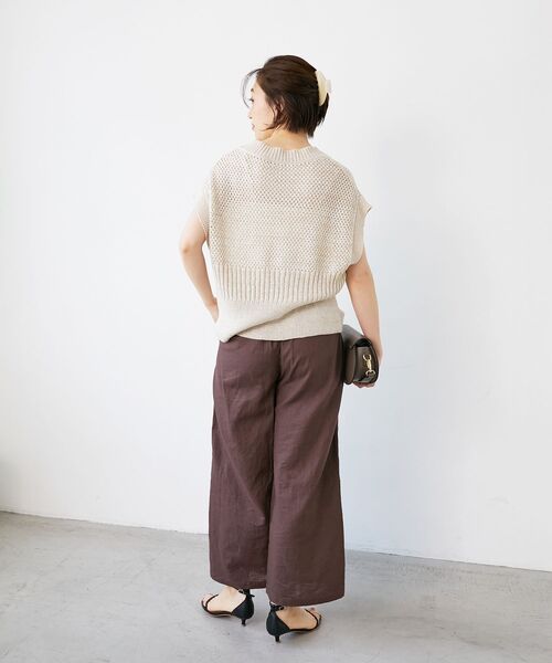 le.coeur blanc（ルクールブラン）の「柄編みミックスデザインニットベスト（ベスト・レディース・ブラック系その他/ベージュ系その他2・38）」の17枚目の写真