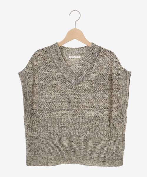 le.coeur blanc（ルクールブラン）の「柄編みミックスデザインニットベスト（ベスト・レディース・ブラック系その他/ベージュ系その他2・38）」の16枚目の写真