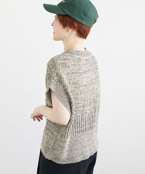 le.coeur blanc（ルクールブラン）の「柄編みミックスデザインニットベスト（ベスト・レディース・ブラック系その他/ベージュ系その他2・38）」の12枚目の写真