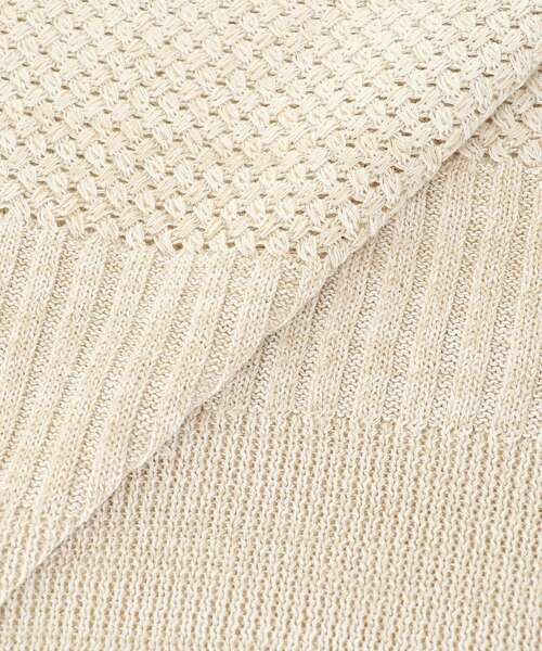 le.coeur blanc（ルクールブラン）の「柄編みミックスデザインニットベスト（ベスト・レディース・ブラック系その他/ベージュ系その他2・38）」の3枚目の写真