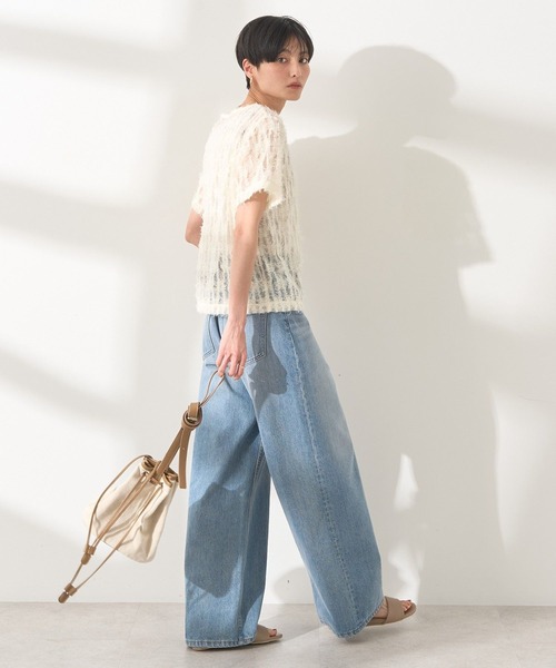 AMERICAN HOLIC(アメリカンホリック)の「チュールフリンジシアーTシャツ(Tシャツ/カットソー・レディース・アイボリー/ブラック/ライトブルー・M/L)」の15枚目の写真